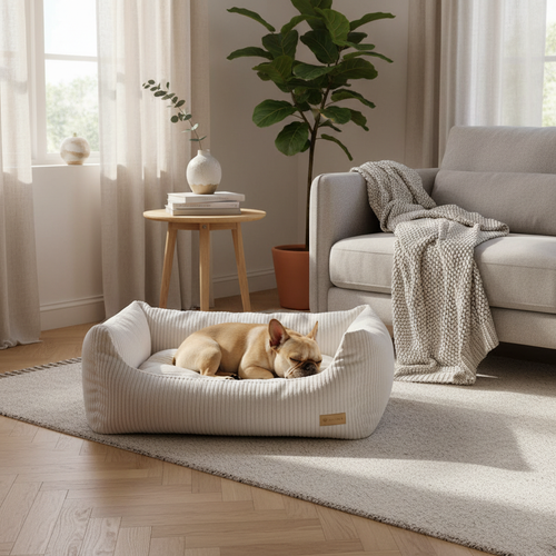 Burrow Dog Bed - Ivory - Cosy home lifestyle