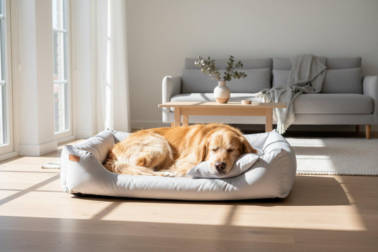 Mist — Scandinavian interior, golden retriever