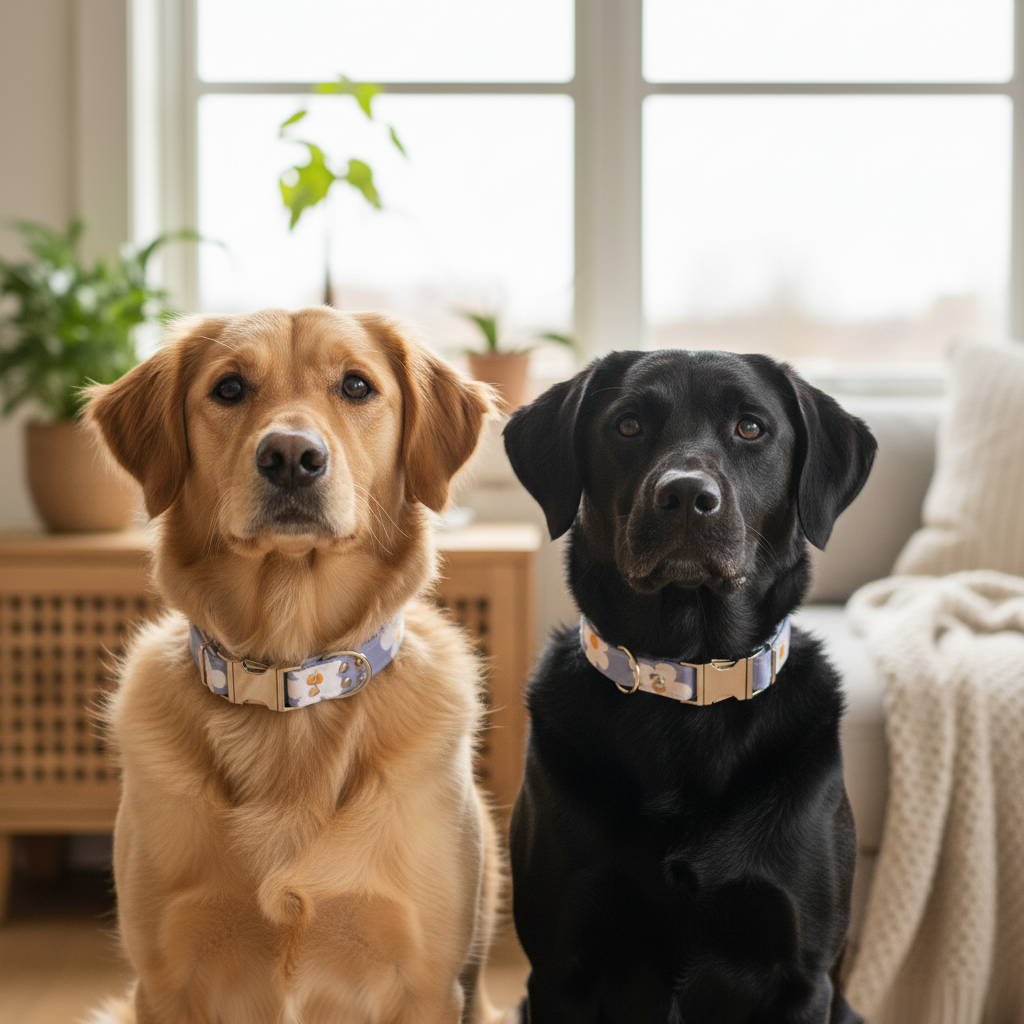 Two dogs close-up