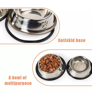 Stainless Steel Dog Bowl - Poshful Pups